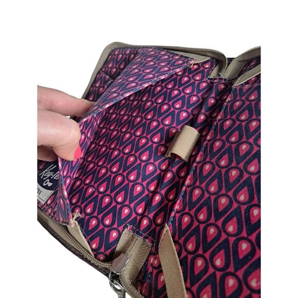 FOSSIL Key Per Tablet Book Kindle Cover/Organizer Canvas Floral Zip Closure - Picture 9 of 12